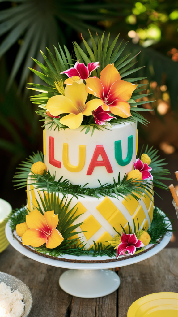 10 Delicious Luau Cake Ideas for Your Tropical Celebration luau cake idea