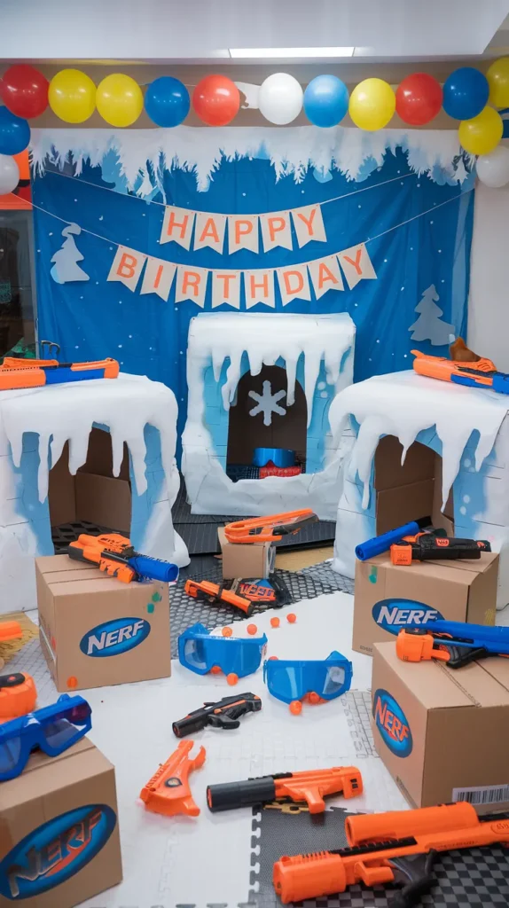 25+ birthday party ideas in winter nerf birthday party ideas winter