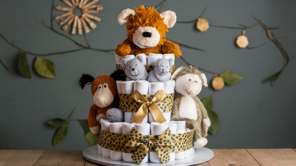 15 Creative Animal Diaper Cake Ideas animal diaper cake ideas