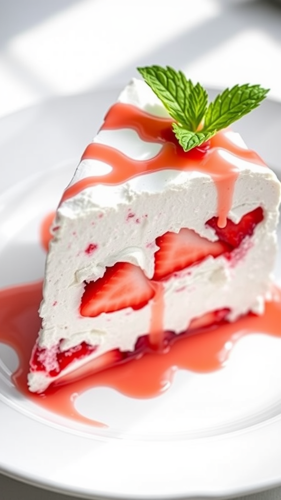 Delicious Strawberry and Meringue Semifreddo Recipe semifreddo