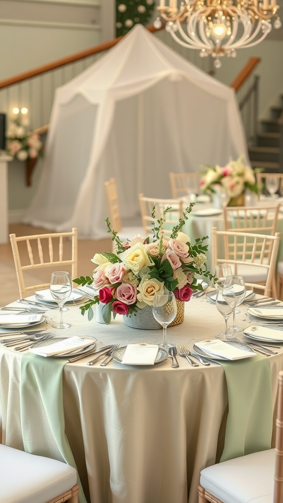 25 Enchanting Sage Green Wedding Ideas to Inspire Your Big Day Beautiful table setting with sage green accents, floral centerpiece, and elegant tableware