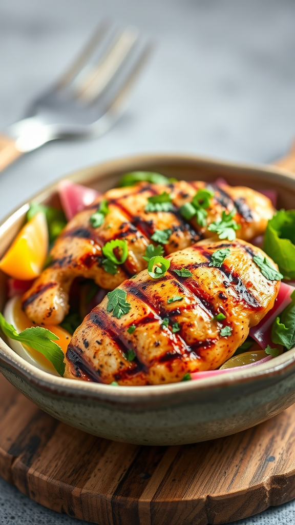 15 Romantic Valentine Lunch Ideas A delicious herb-infused grilled chicken salad with bright vegetables.