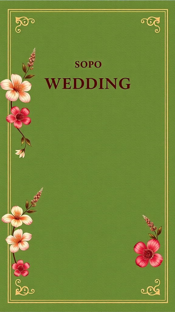 35 Olive Green Wedding Ideas You Haven't Seen Yet (Prepare to Be Inspired!) Olive green wedding program with floral accents