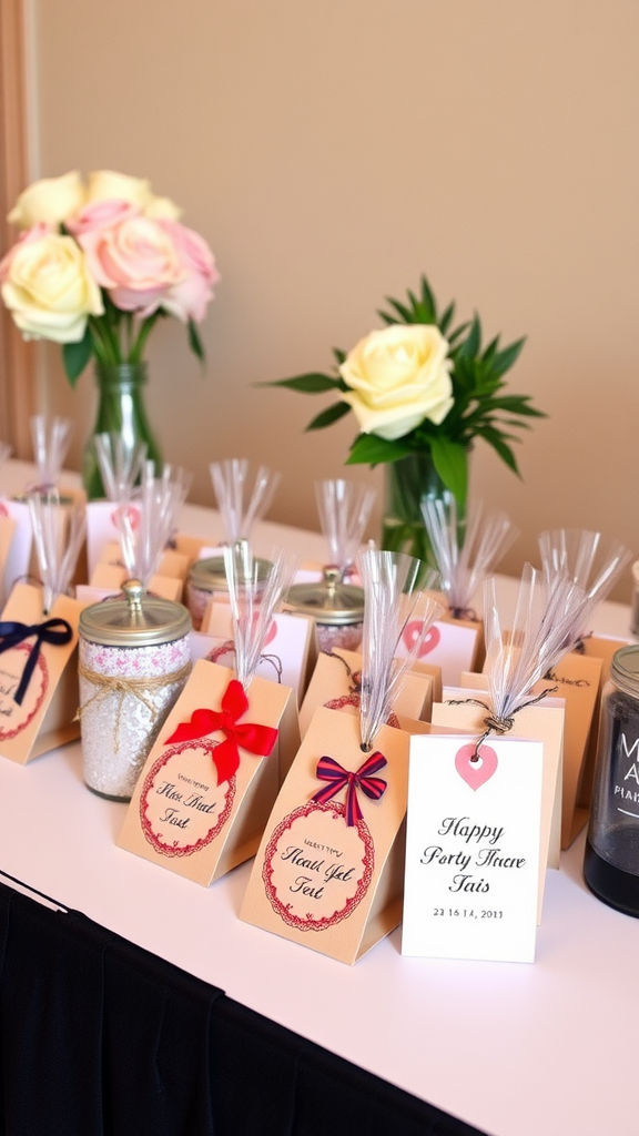 20 Exciting adults New Year's Eve Party Ideas Table with colorful party favors and decorations for a celebration.