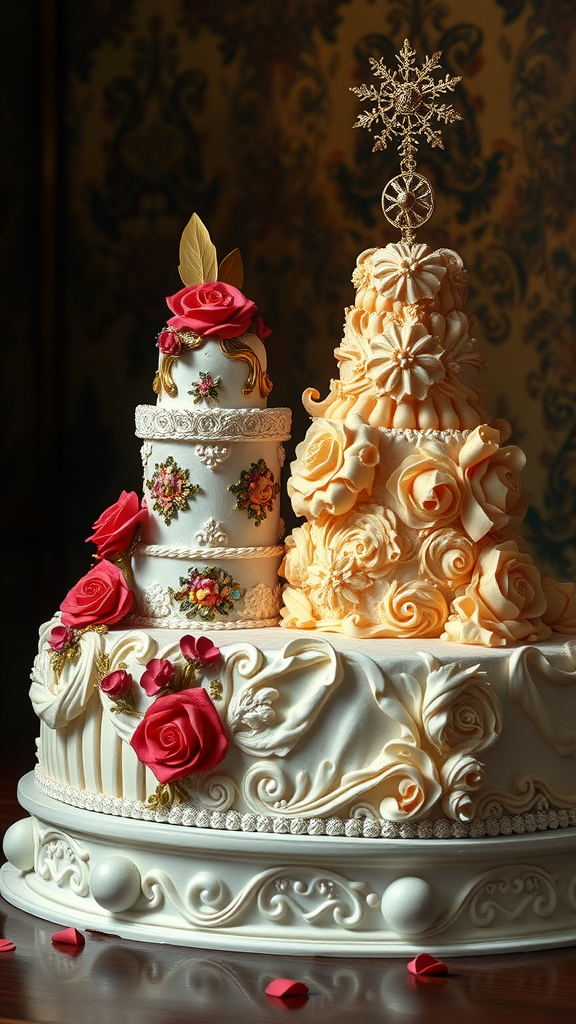 35 Exquisite Rococo Cakes for Your Next Celebration A beautifully crafted Rococo cake, featuring intricate designs and floral decorations.