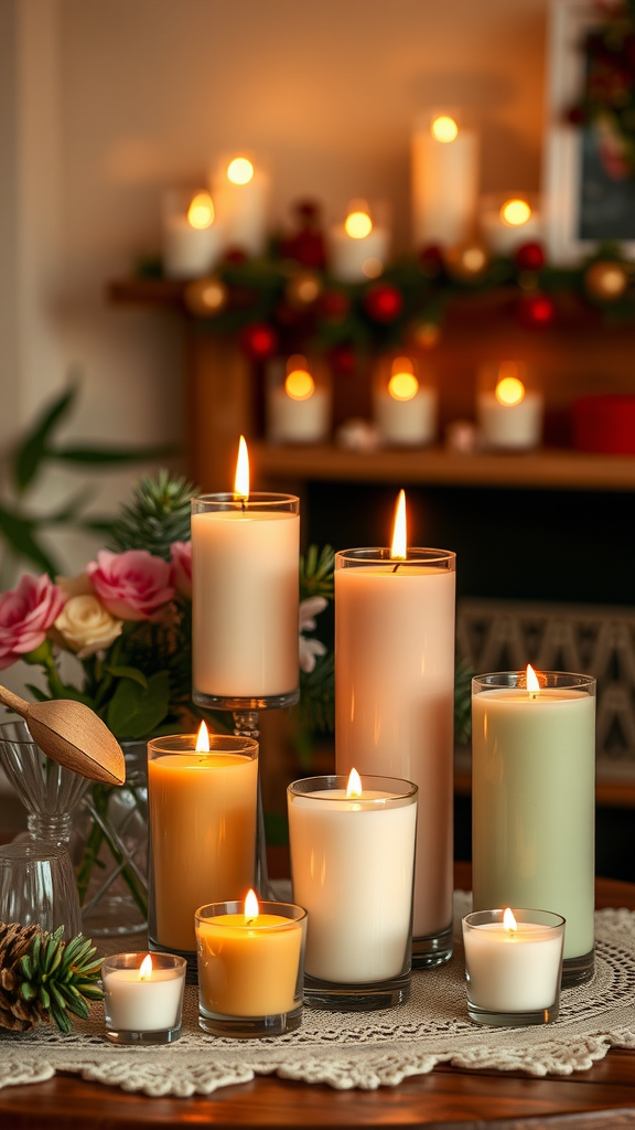 25 Must-Have Items for the Perfect Nesting Party A collection of beautiful scented candles displayed in a cozy setting