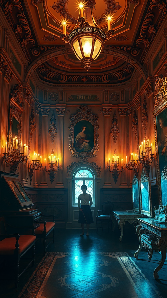 35 Stunning Ideas for a Rococo Party Elegant Rococo-style room with ornate decor and warm lighting