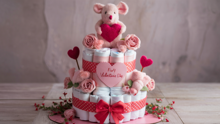 25 Creative Valentine Diaper Cakes valentine diaper cakes