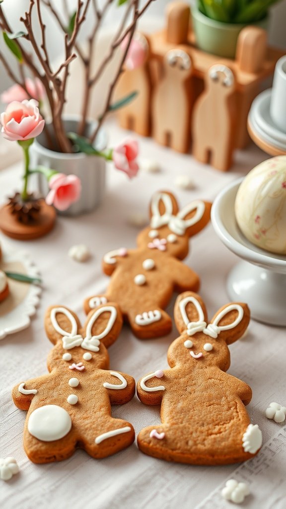 25 Delightful Easter Tea Party Cookies to Impress Your Guests Bunny-shaped gingerbread cookies decorated for Easter. Easter Tea Party Cookies