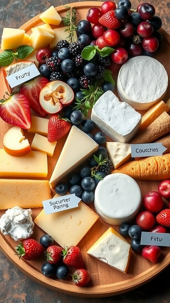 35 Stunning Grazing Table Ideas That Will Wow Your Guests (You Won't Believe #12!) A beautifully arranged grazing table featuring various cheeses and fresh fruits.