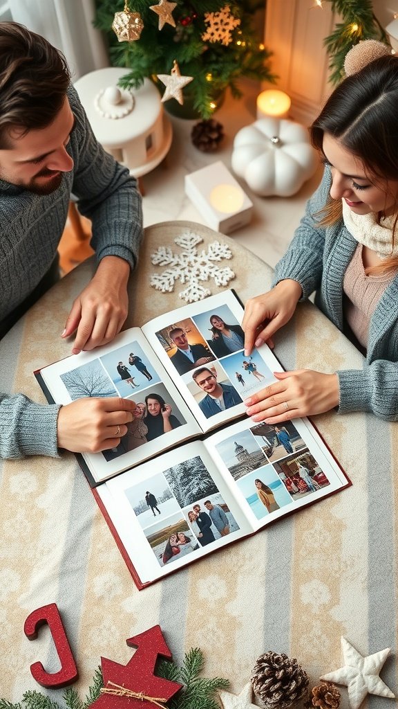 25 Cozy Winter Date Ideas That'll Melt Your Heart (You Won't Believe #5!) A couple creating a scrapbook together in a cozy winter setting