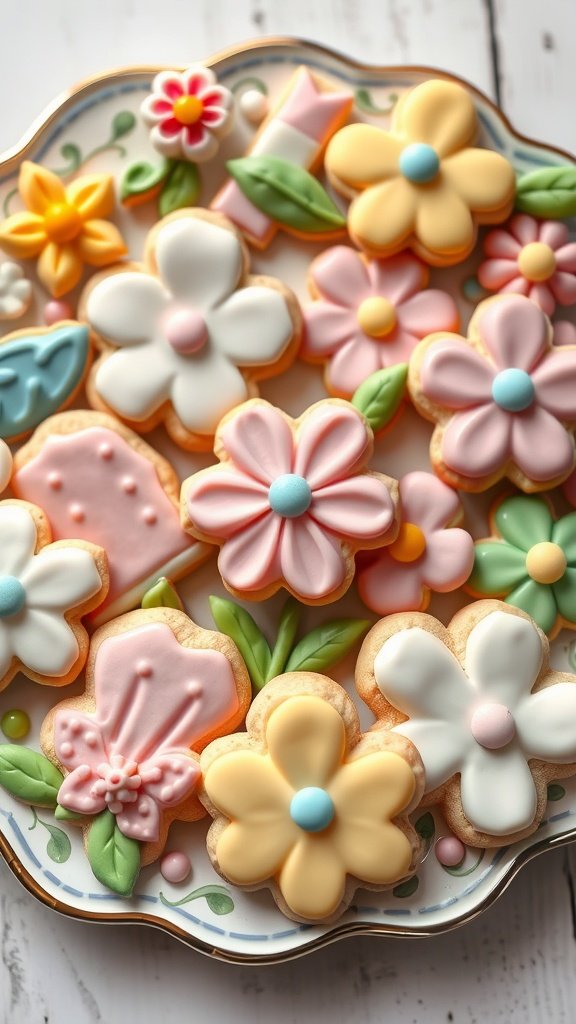 25 Delightful Easter Tea Party Cookies to Impress Your Guests Colorful spring sugar cookies decorated with icing. Easter Tea Party Cookies