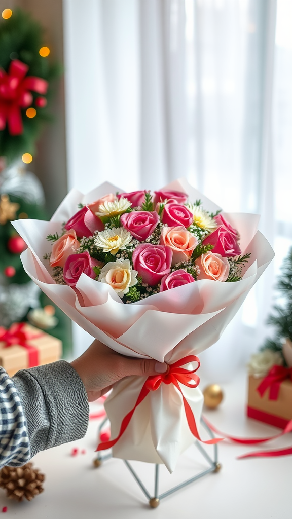 15 Stunning Cake Bouquet Flower Ideas for Your Next Celebration A beautiful bouquet made of cake pops decorated like flowers, presented in a vase.