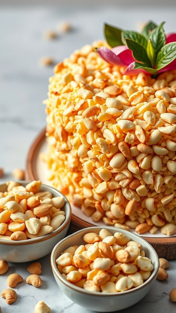 20 Delightful Luau Cake Recipes for Your Tropical Celebration A beautifully decorated luau cake with macadamia nuts