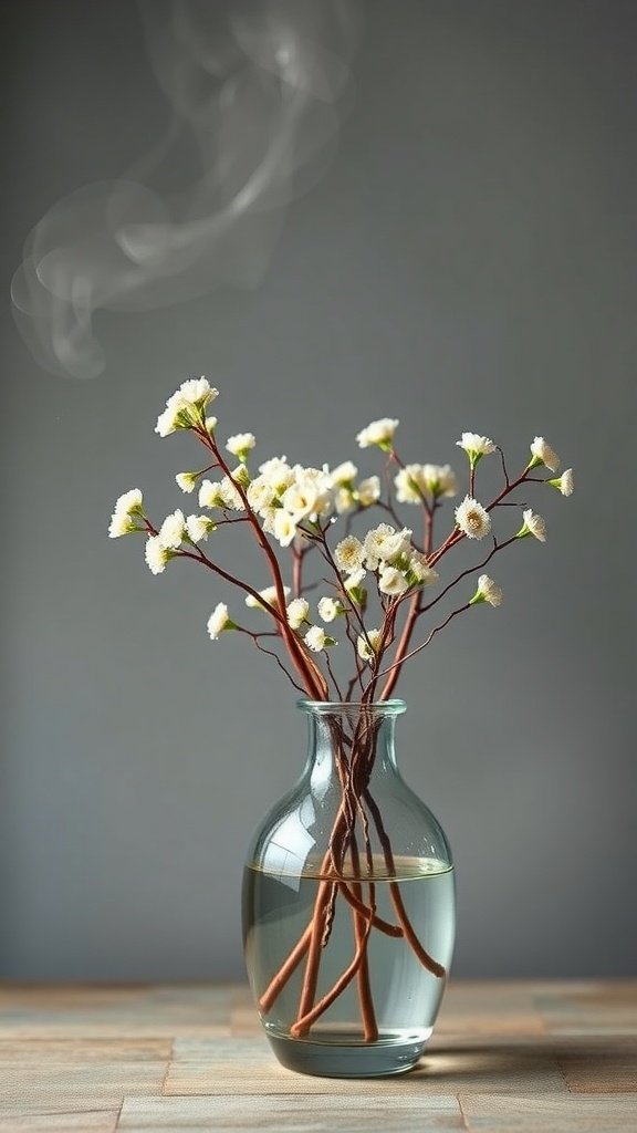 30 Beautiful Baby's Breath Centerpiece DIY Ideas A vase of baby’s breath flowers with water, showcasing freshness and simplicity.