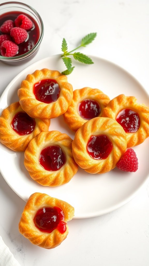 35 Irresistible Valentine’s Day Food Ideas to Celebrate Your Love Flaky palmiers with raspberry filling arranged on a plate