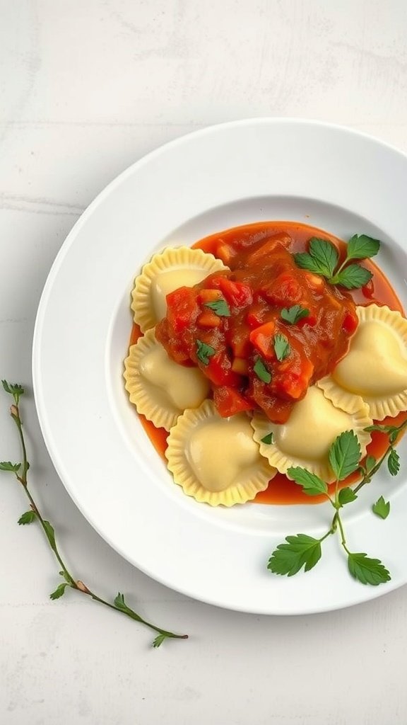 35 Irresistible Valentine’s Day Food Ideas to Celebrate Your Love Heart-shaped ravioli with marinara sauce and parsley