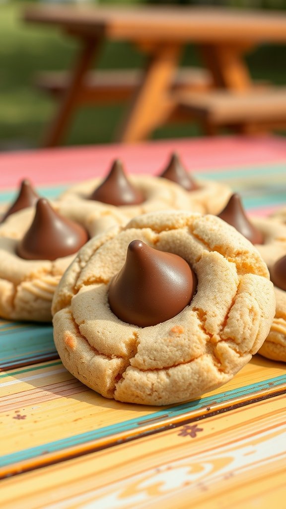 25 Delightful Easter Tea Party Cookies to Impress Your Guests Delicious peanut butter blossom cookies with chocolate kisses