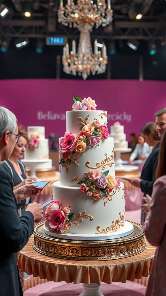 15 Exquisite Rococo Cake Recipes You Need to Try A beautifully decorated Rococo cake with intricate floral designs and gold accents.