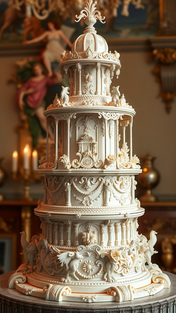 15 Exquisite Rococo Cake Recipes You Need to Try An ornate Rococo cake with multiple tiers and intricate decorations.