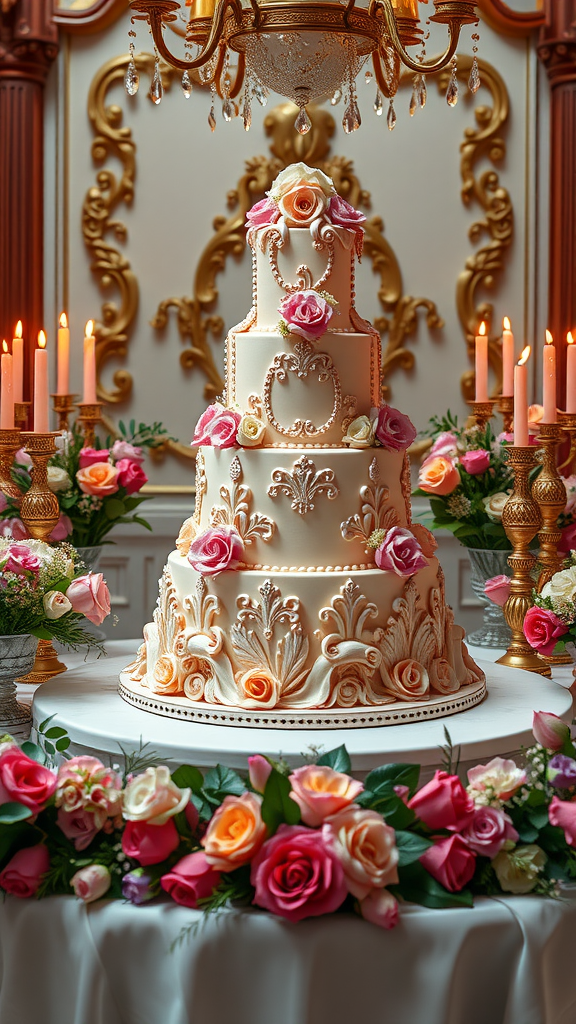 15 Exquisite Rococo Cake Recipes You Need to Try A beautifully decorated Rococo cake with intricate designs and fresh flowers