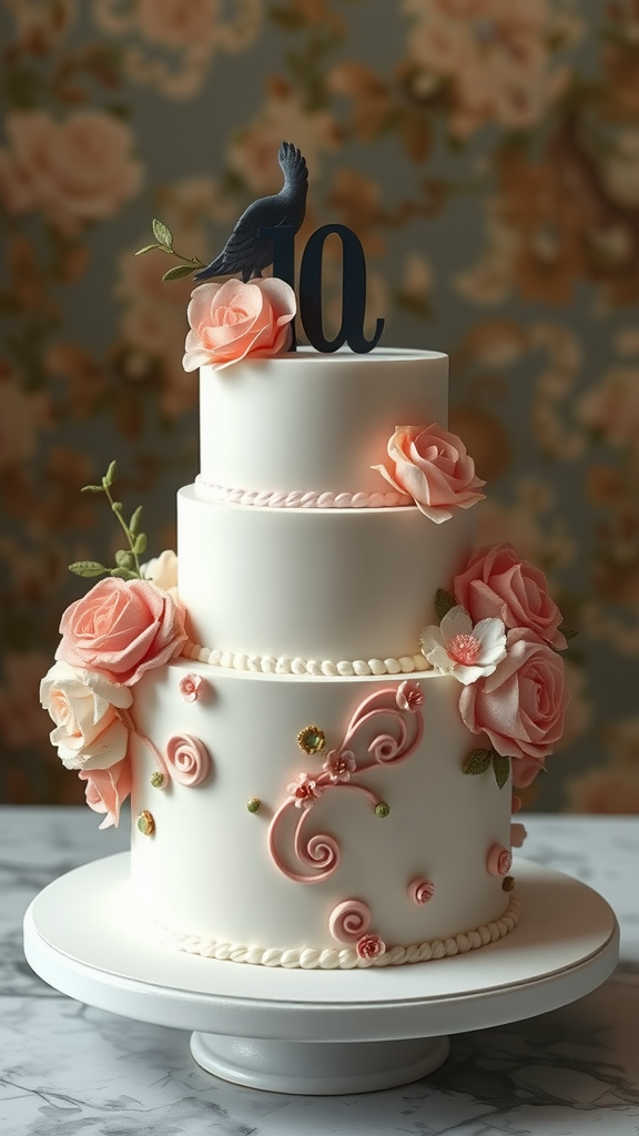 15 Exquisite Rococo Cake Recipes You Need to Try A beautifully decorated multi-tiered cake with floral accents and elegant details.