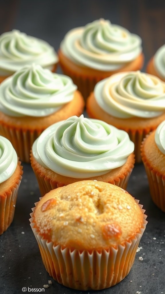 25 Creative Mermaid-Inspired Party Food Ideas Colorful seafoam green muffins with frosting