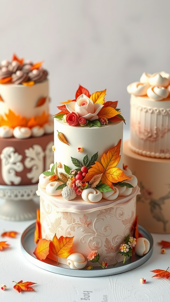 15 Exquisite Rococo Cake Recipes You Need to Try Seasonal Rococo cakes decorated with autumn leaves and flowers