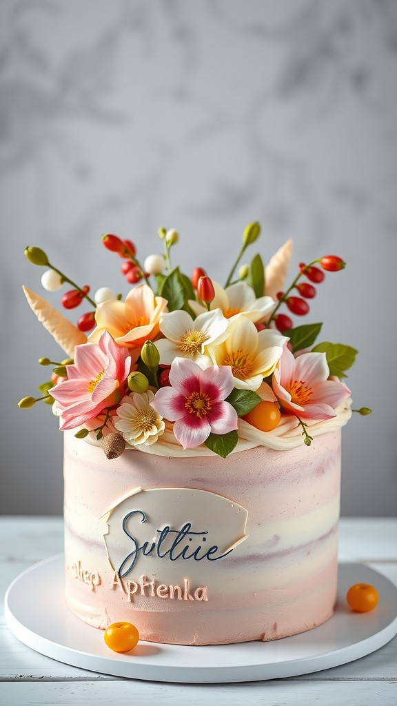 15 Stunning Cake Bouquet Flower Ideas for Your Next Celebration A beautiful cake bouquet with colorful flowers and decorative elements.
