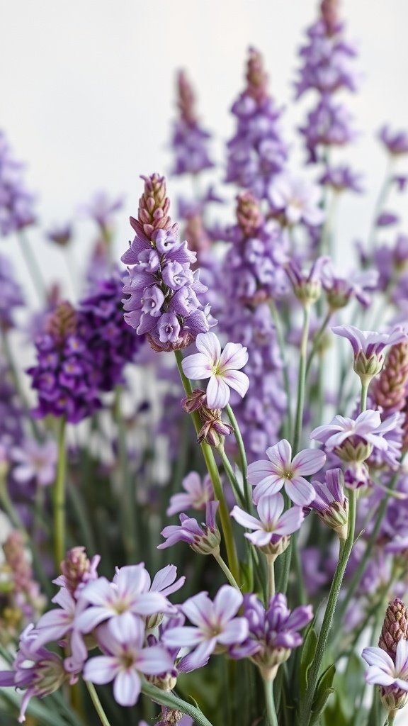 35 Stunning Fall Wedding Flowers That Will Make Your Guests Swoon! A bouquet featuring soft lavender and purple flowers in a beautiful arrangement.