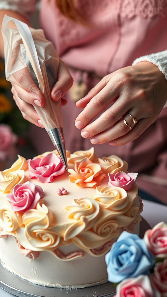 15 Stunning Cake Bouquet Flower Ideas for Your Next Celebration A beautifully decorated cake with floral frosting designs.