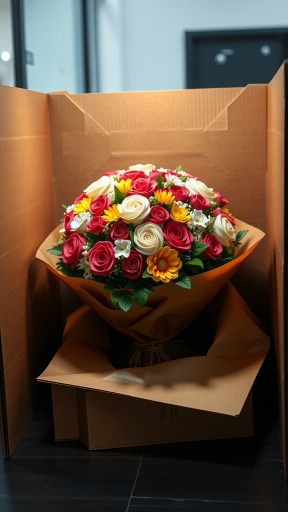 15 Stunning Cake Bouquet Flower Ideas for Your Next Celebration An arrangement of colorful cake flowers in a bouquet.