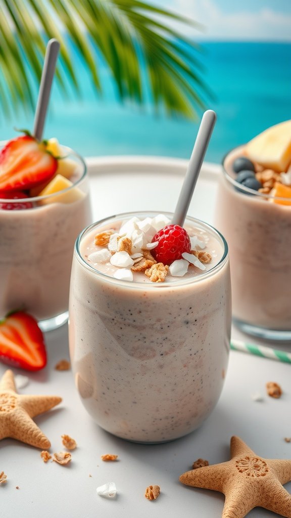 25 Creative Mermaid-Inspired Party Food Ideas Tropical smoothie bowls with various toppings