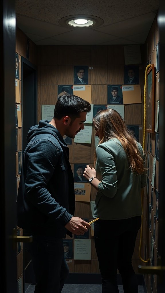 25 Creative Second Date Ideas That Will Leave a Lasting Impression (You’ll Love #8!) A couple engaged in an escape room challenge, focused on solving puzzles.