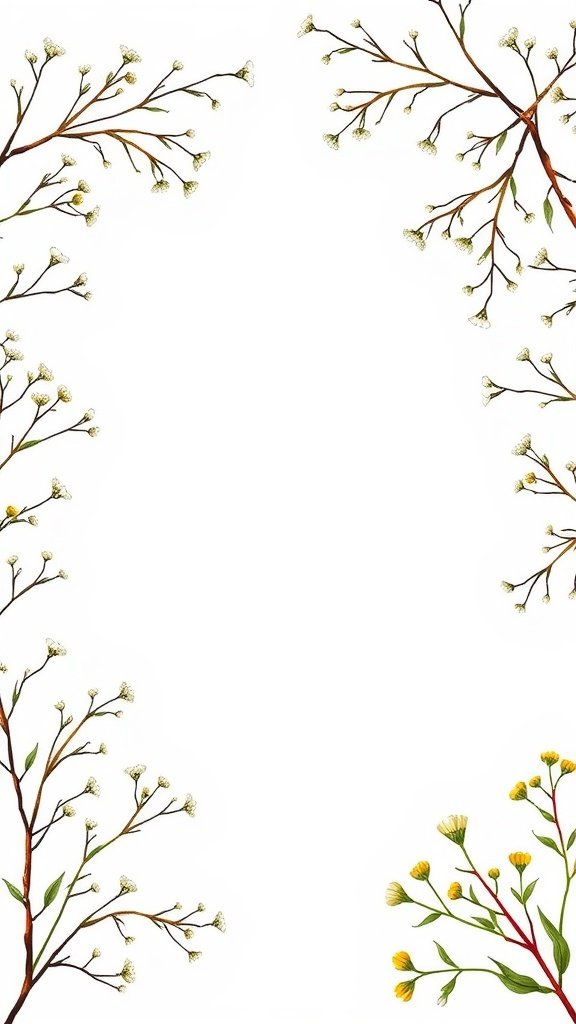 30 Stunning Baby's Breath Bouquets That Will Steal Your Heart (Wait Until You See #4!) A design featuring branches of baby's breath flowers with a white background