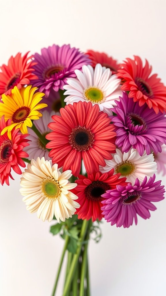 35 Wedding Winter Flower Bouquets That Will Make Your Heart Skip a Beat (Don't Miss #9!) A vibrant bouquet of winter Gerbera daisies in various colors.