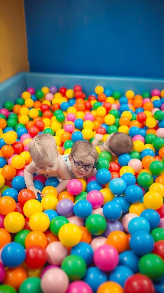 35 Creative Ideas for an Unforgettable 2nd Birthday Party Children playing in a colorful ball pit filled with plastic balls.