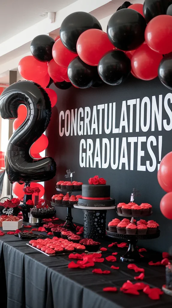 35+ Graduation Party Ideas graduation party ideas red and black