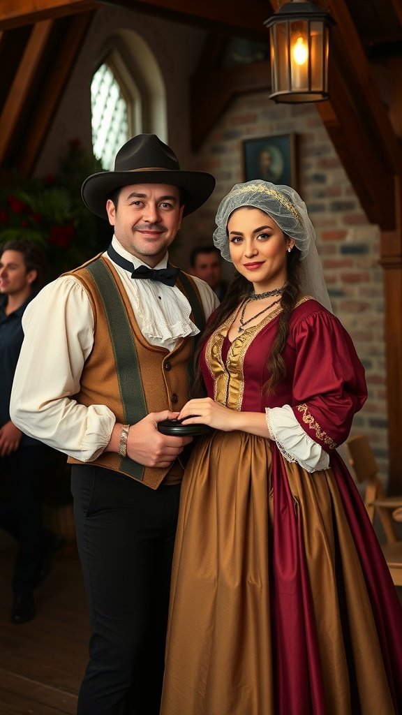 35 Best Couples Costumes for Your Next Halloween Party Couple dressed as iconic historical figures in period costumes.