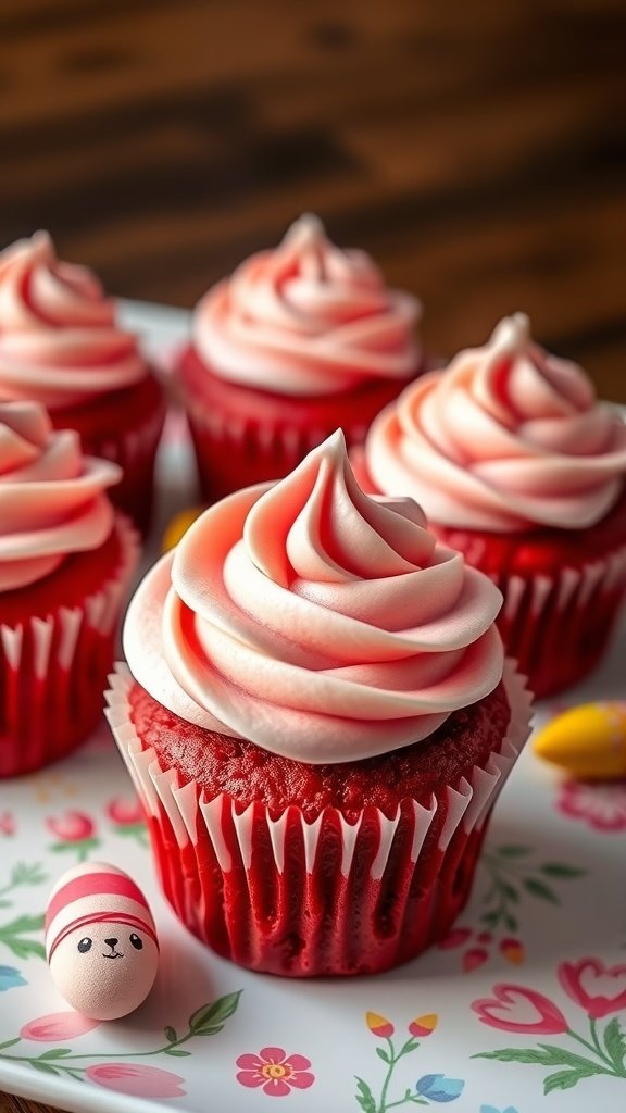 25 Creative and Colorful Easter Cupcakes to Try This Spring Red velvet cupcakes with cream cheese swirl frosting