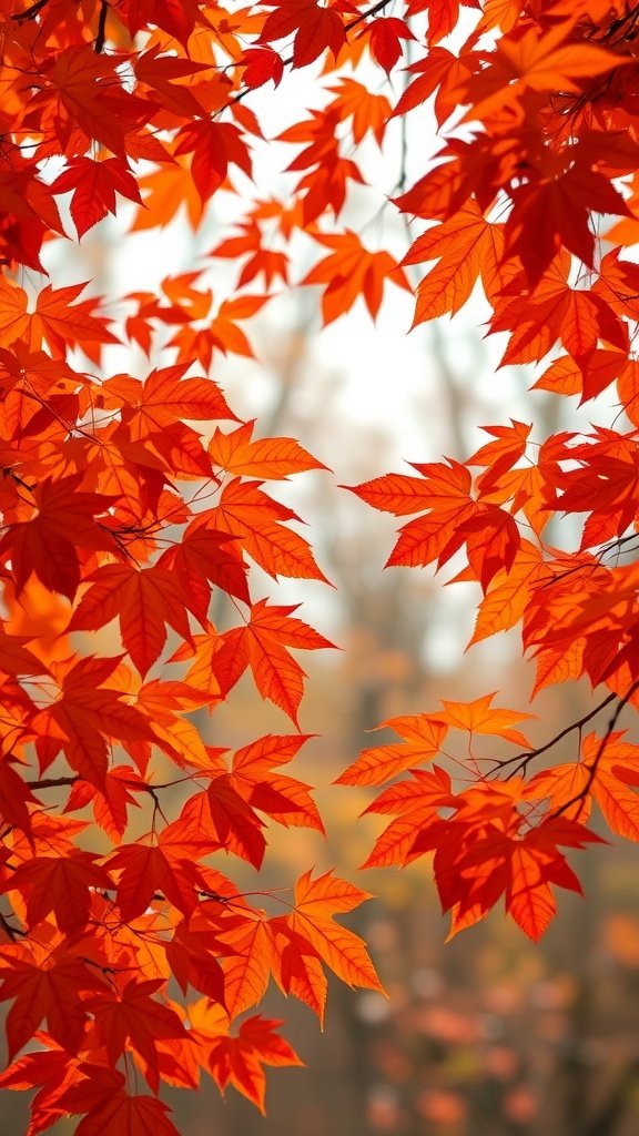 35 Stunning Wedding Wallpaper Ideas to Transform Your Venue Autumn leaves in vibrant red and orange colors