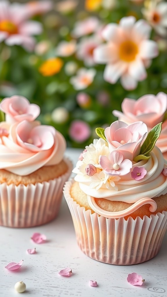 25 Creative and Colorful Easter Cupcakes to Try This Spring Deliciously decorated spring floral cupcakes.