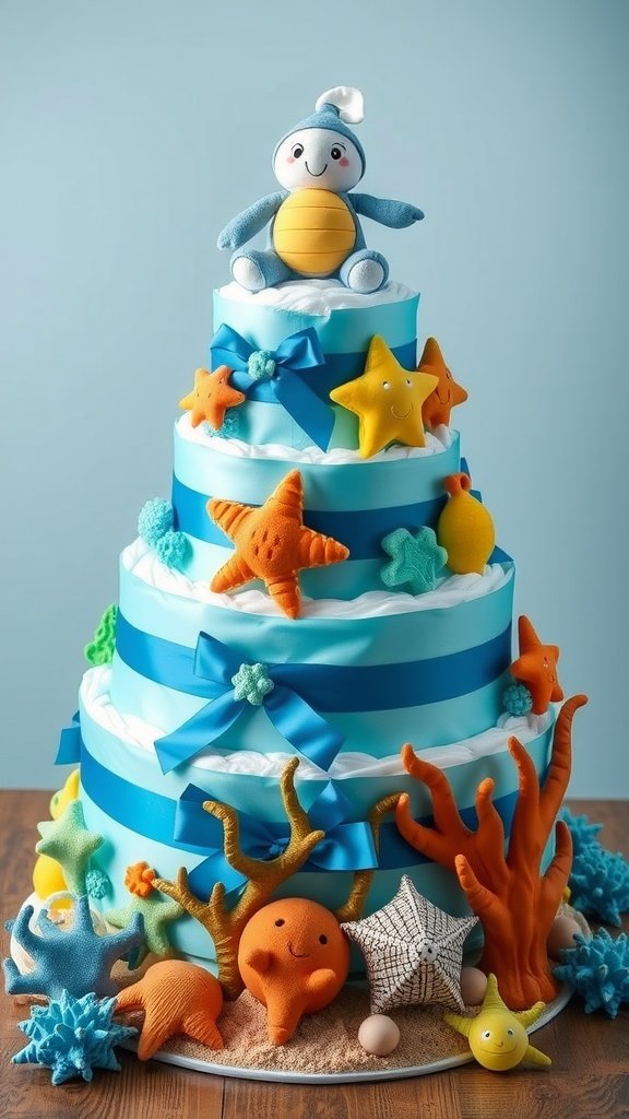 25+ Unique Diaper Cakes Unique Diaper Cakes for Boys