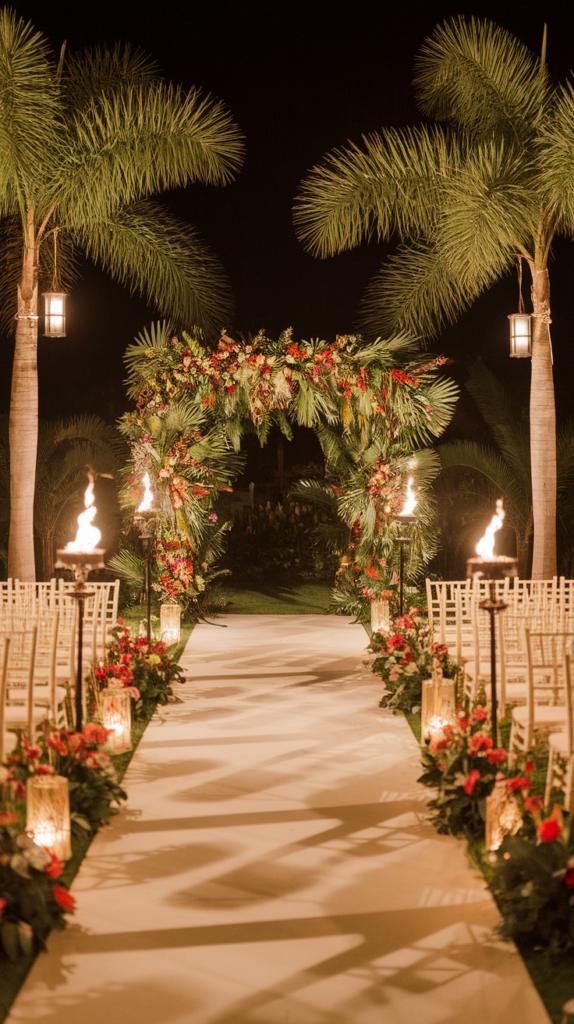 27 Tropical Wedding Ideas That'll Make You Feel Like You're in Paradise (Wait Until You See #8!) tropical wedding entrance