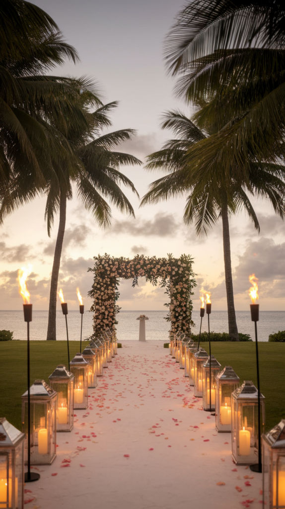 27 Tropical Wedding Ideas That'll Make You Feel Like You're in Paradise (Wait Until You See #8!) tropical wedding entrance