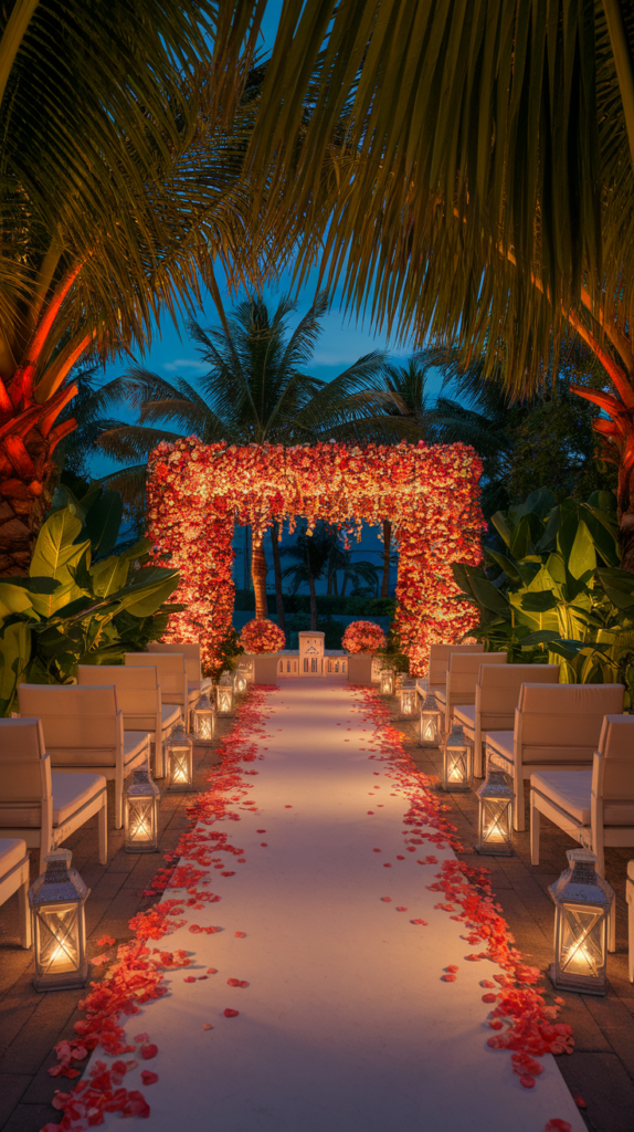 27 Tropical Wedding Ideas That'll Make You Feel Like You're in Paradise (Wait Until You See #8!) tropical wedding entrance