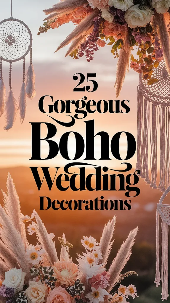 25 Gorgeous Boho Wedding Decorations That Will Make Your Wedding Unforgettable! boho wedding decorations