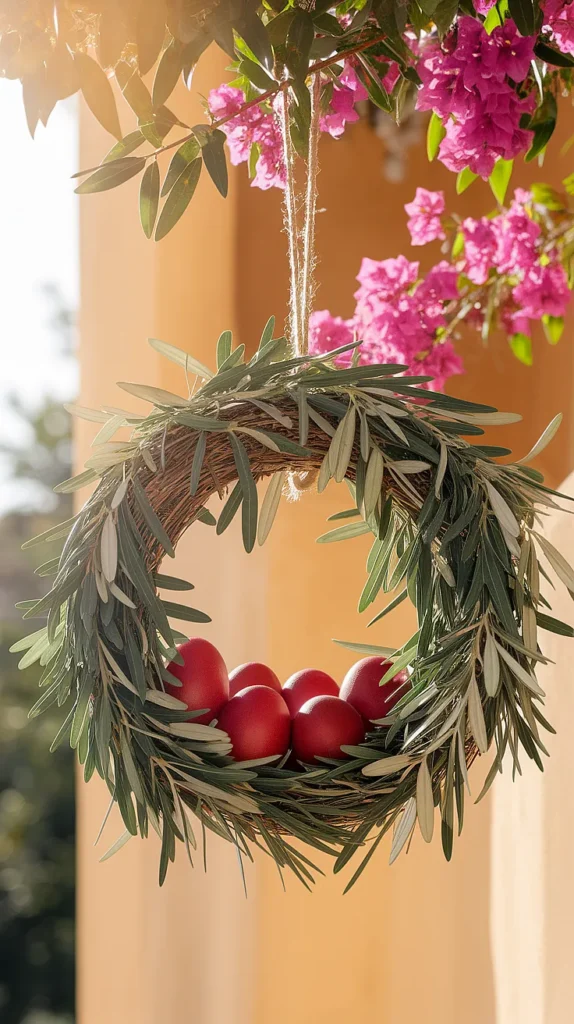 19 Colorful Easter Wreaths to Add Joy to Your Holiday Decor (Get Inspired by #7!) Greek Orthodox Mediterranean Wreath