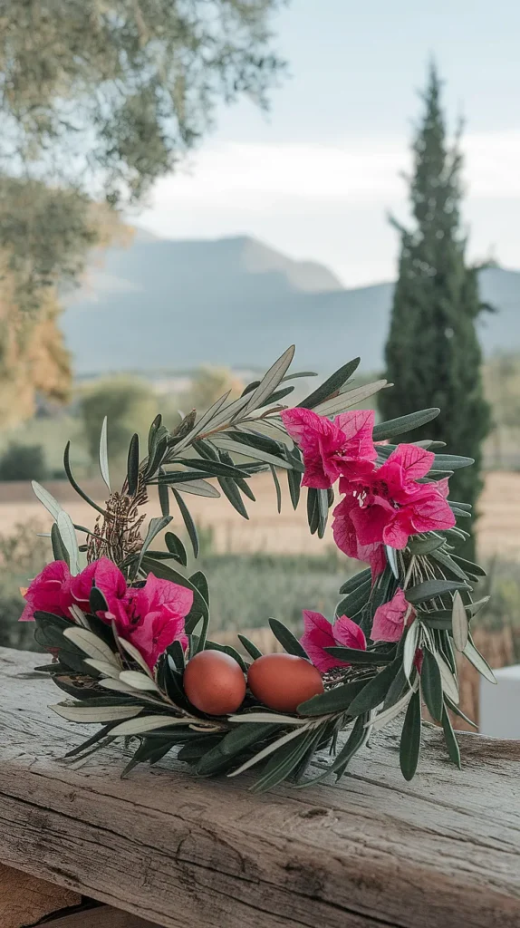 19 Colorful Easter Wreaths to Add Joy to Your Holiday Decor (Get Inspired by #7!) Greek Orthodox Mediterranean Wreath