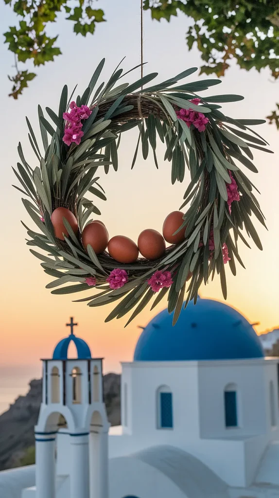 19 Colorful Easter Wreaths to Add Joy to Your Holiday Decor (Get Inspired by #7!) Greek Orthodox Mediterranean Wreath